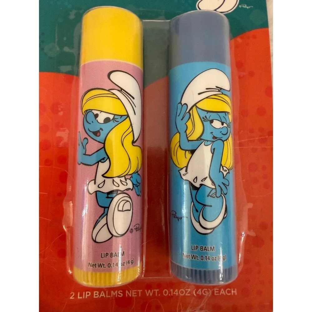 Nickelodeon SpongeBob Garfield The Smurfs Lip Balm 2pk Sets Lot of 3 New